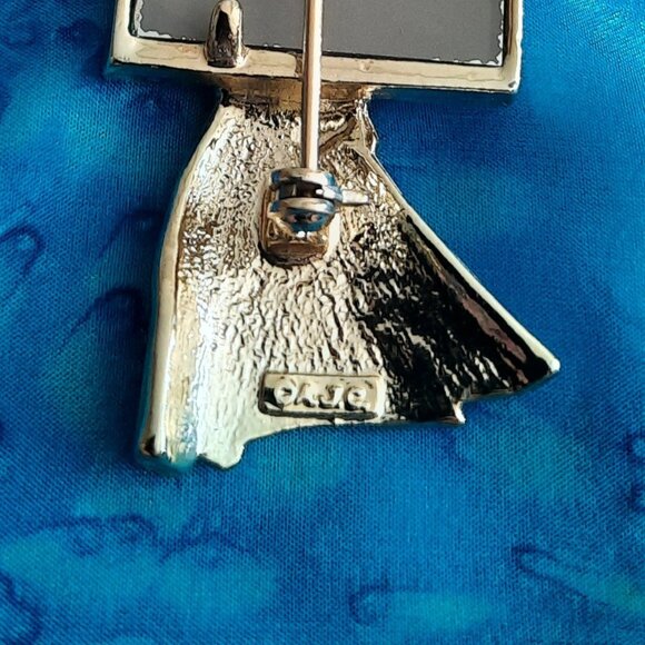 Vintage A.J.C. Woman and Mirror Brooch - Picture 3 of 3